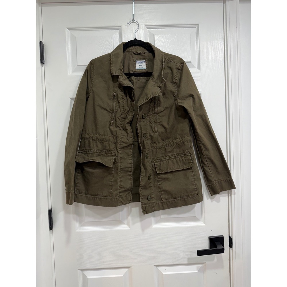 Old Navy Womens Olive Green‎ Utility Field Jacket M/M